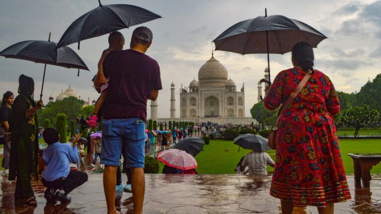 Taj Mahal’s main dome sees water leakage after incessant rain in Agra | Video goes viral | Latest News India