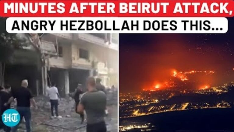 Hezbollah’s Big Rocket Attack Minutes After IDF’s Beirut Strike; Israeli Air Defences Fail | Lebanon