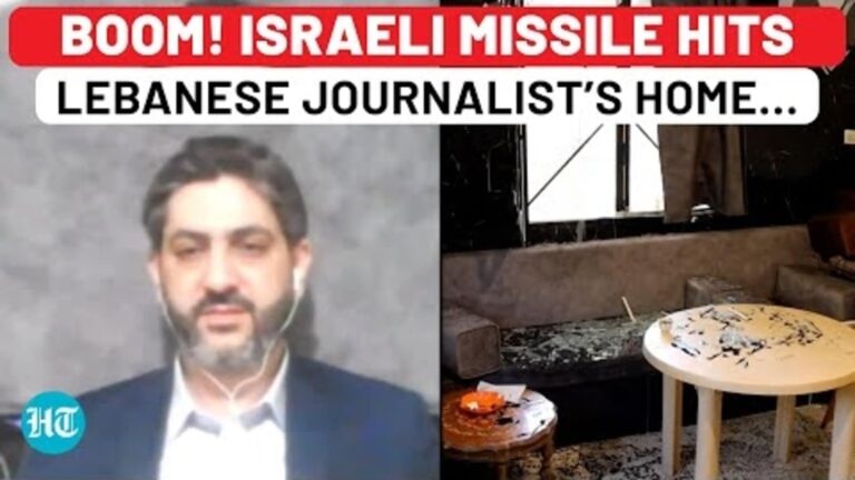 On Camera: Israeli Missile Crashes Into Lebanese Journalist’s Home During Live Broadcast | Watch