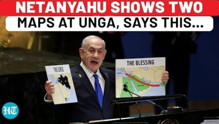 Netanyahu Shows 2 Maps At UNGA To Woo Arab Nations Amid Iran’s Call For ‘United Muslim Attack’