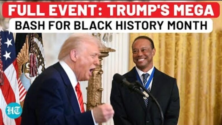 Full Event: Trump’s Mega Celebration For Black History Month With Tiger Woods, & More| US News